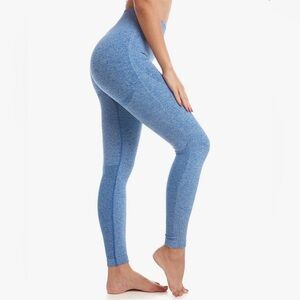 Aoxjox Seamless Leggings Women High Waisted Ombre Gym Workout Yoga Pants Blue XS